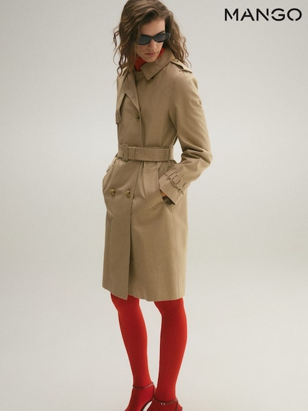 Mango Brown Belted Trench Coat (F62823) | €114