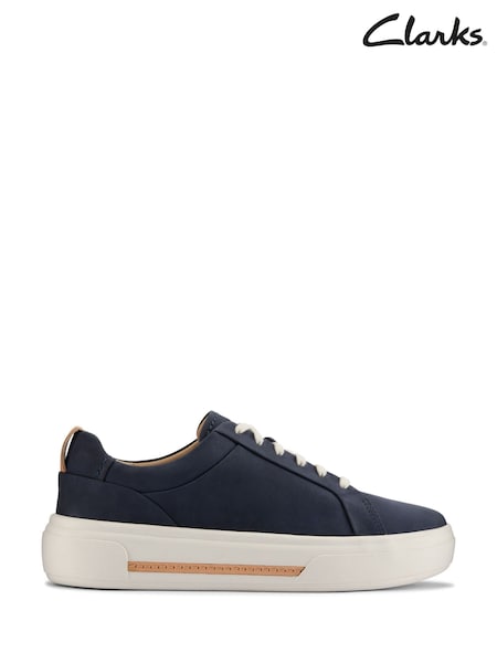 Синий - Clarks Nubuck Hollyhock Walk Trainers (F62876) | €99