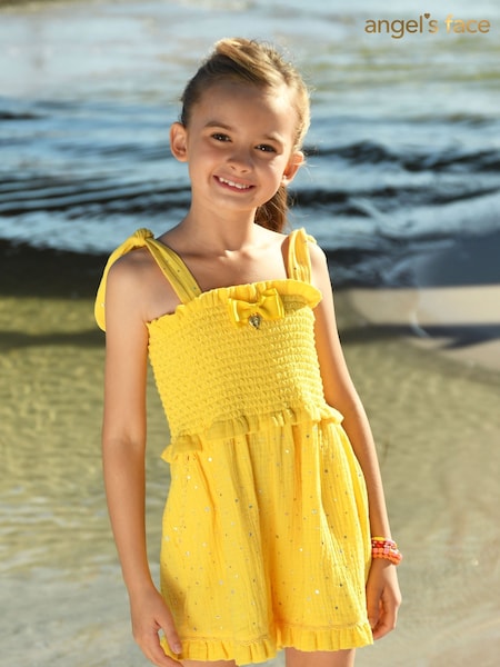 Angels Face Yellow Bali Sparkle Playsuit (F62952) | €83 - €89