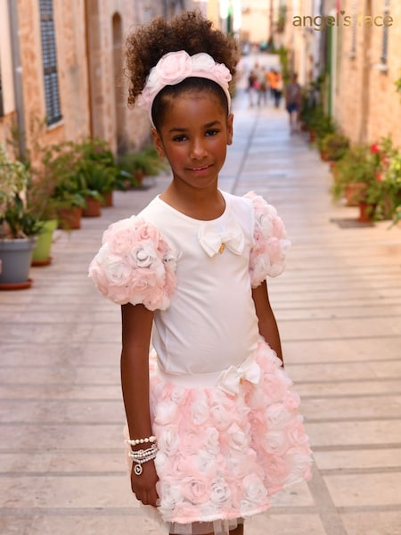 Angels Face Roses White Top And Skirt Set (F62953) | 745 LEI - 819 LEI