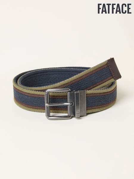 FatFace Navy Reversible Webbing Belt (F62974) | AED116