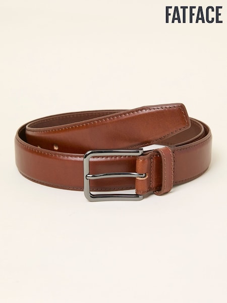 FatFace Dark Tan Smart Leather Belt (F62976) | €46
