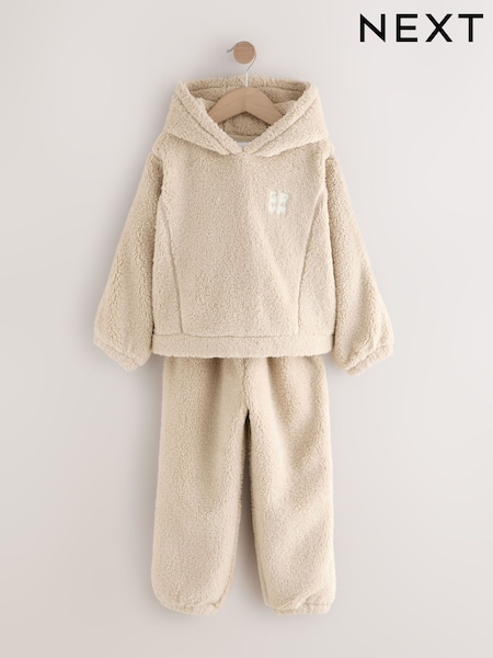Cream GRWM Fleece Two Piece Pyjamas (5-16yrs) (F63016) | €27 - €38