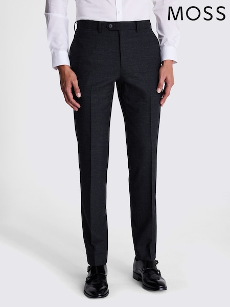 MOSS Blue Tailored Fit Puppytooth Trousers (F63176) | AZN 276