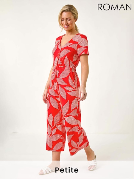 Roman Petite Leaf Print Stretch Jumpsuit (F63206) | 77 €