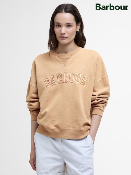 Barbour® Brown Millie Toast 100% Cotton Sweatshirt (F63351) | €89