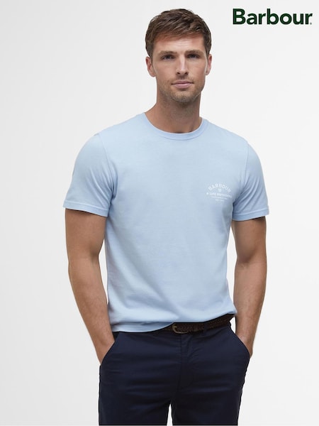 Barbour® Blue Cranmer Logo 100% Cotton T-Shirt (F63376) | €60