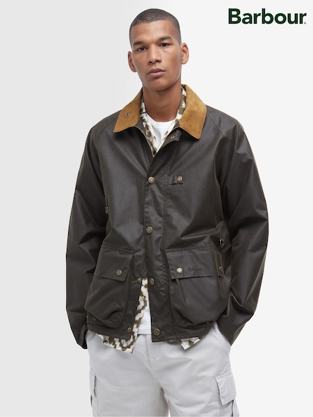 Barbour® Black Utility Spey Waxed 100% Cotton Jacket (F63379) | €318
