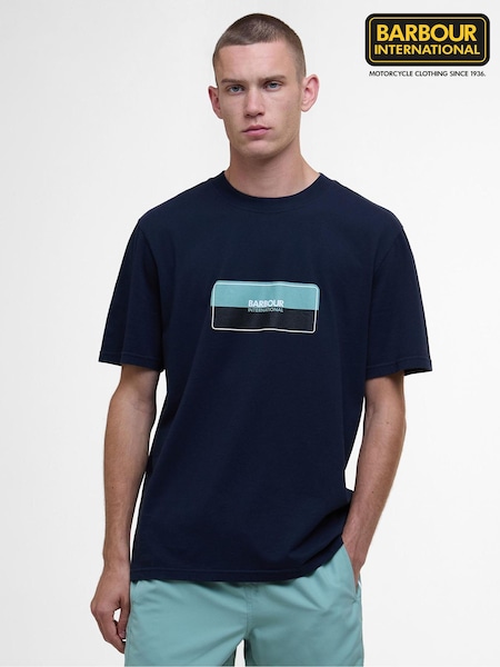 Barbour® International Split Lozenge 100% Cotton T-Shirt (F63391) | €57