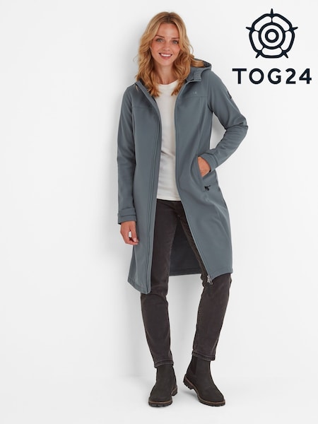 Tog 24 Grey Womens Marina Extra Long Softshell Jacket (F63471) | $114