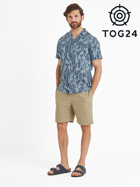 Tog 24 Blue Otto Mens Night Sea Print 100% Cotton Shirt (F63473) | €50