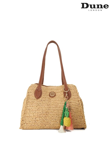 Dune London Natural Devotedly Large Raffia Shopper Bag (F63486) | €185