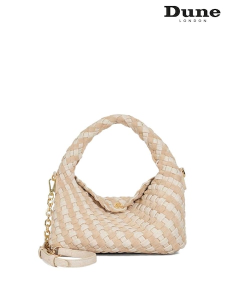 Dune London Cream Dinkydeliberate Mini Woven Slouch Crossbody Bag (F63506) | €126