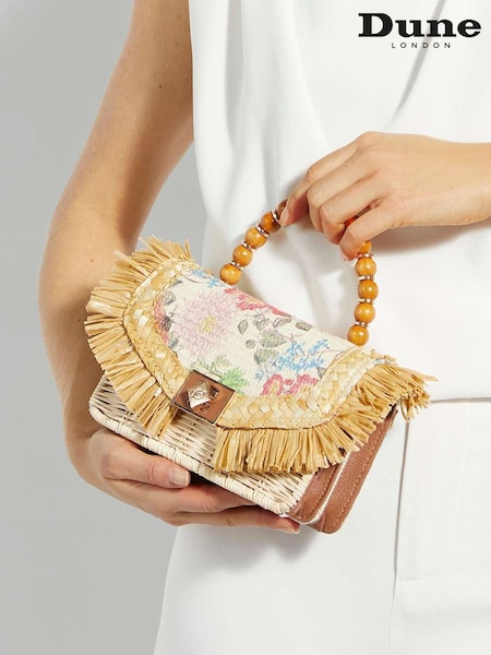 Dune London Natural Blooms Flower Bead Top Handle Bag (F63512) | €126