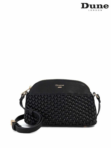 Dune London Black Distinct Mini Woven Cross-Body Bag (F63513) | €113