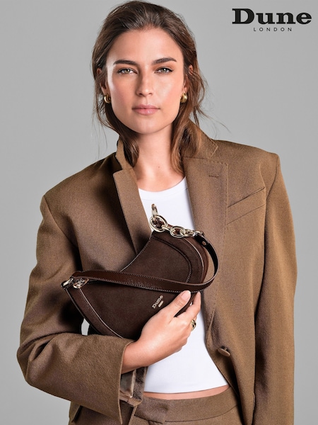 Dune London Brown Smart Direction Small Scoop Shoulder Bag (F63518) | €142