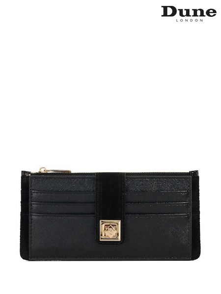 Dune London Black Chrome Karlos Long Turn Lock Purse (F63528) | €61
