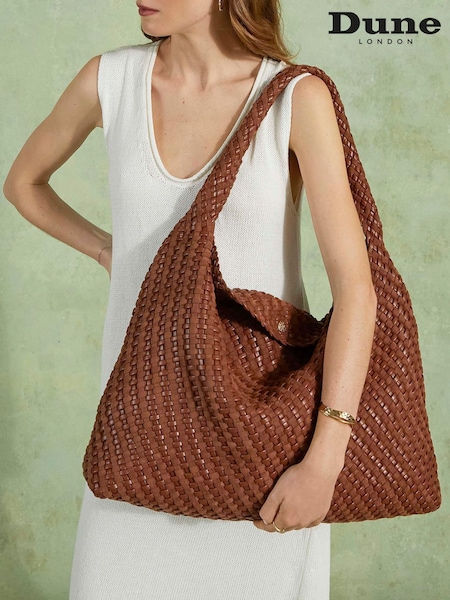 Dune London Red Deliberate Xl Xl Woven Slouch Bag (F63534) | €197