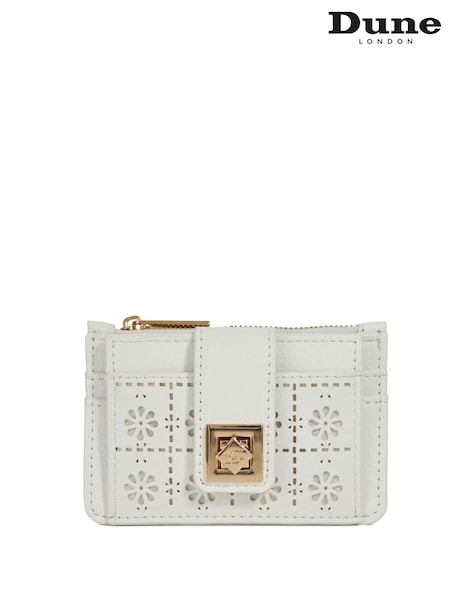 Dune London White Karra Turn Lock Card Holder Wallet (F63535) | AZN 123