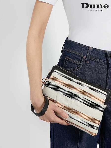 Dune London Mid Natural Slay Canvas Wristlet Pouch (F63538) | €87