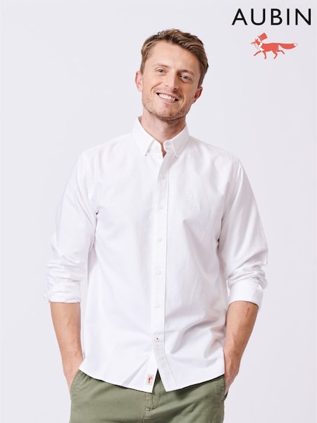 Aubin Alder Oxford 100% Cotton White Shirt (F63557) | €101