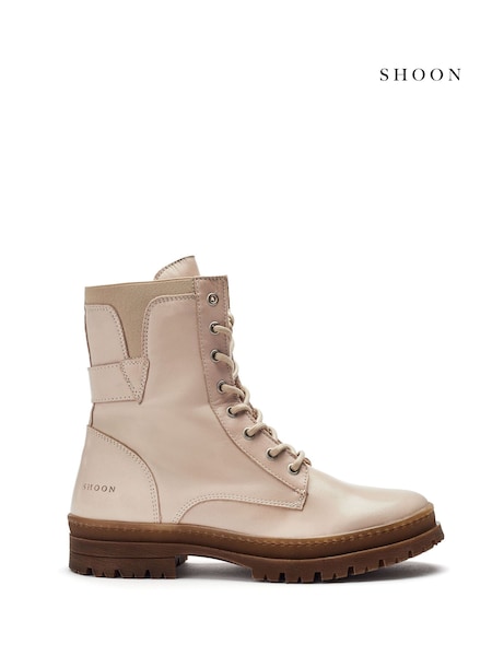 Moda In Pelle Odcombe Elastic Top Lace Up Biker Boots (F63596) | 737 QAR