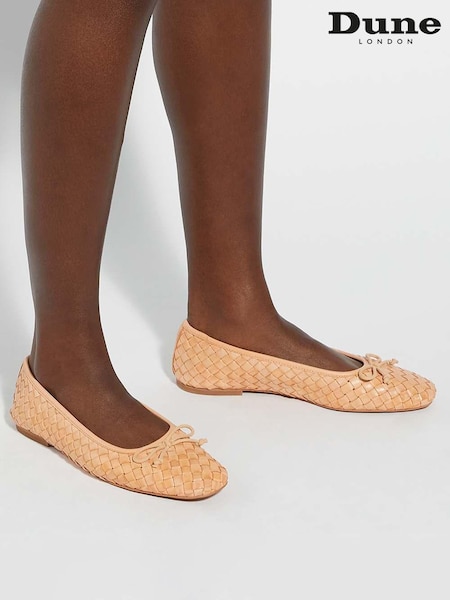 Pink - Dune London Heat Woven Ballerina Shoes (F63671) | € 104