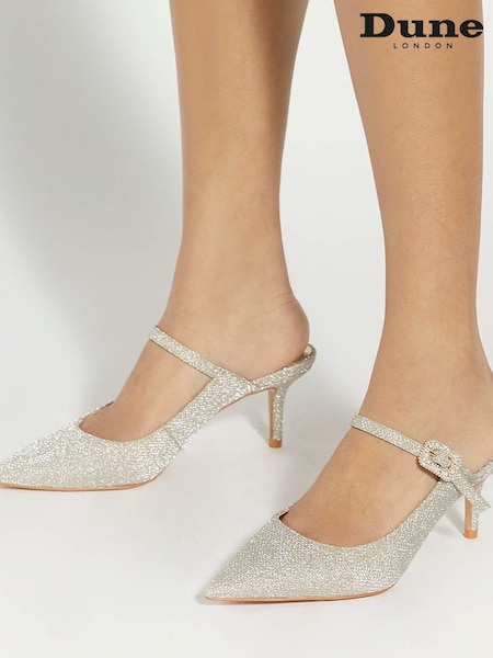 Dune London Gold Chronicles Buckle Open Stiletto Heels (F63677) | €127