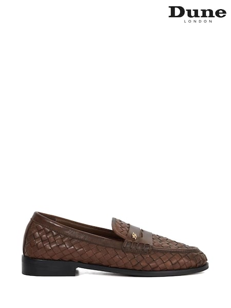 rjava - Dune London Ginello Woven Penny Loafers (F63710) | € 130