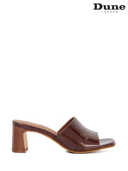 Dune London Light Brown Jule Mule Soft Upper Heeled Sandals (F63741) | €113
