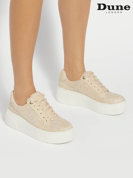 Розовый - Dune London Episode Flatform Lace Up Sport Trainers (F63751) | €131