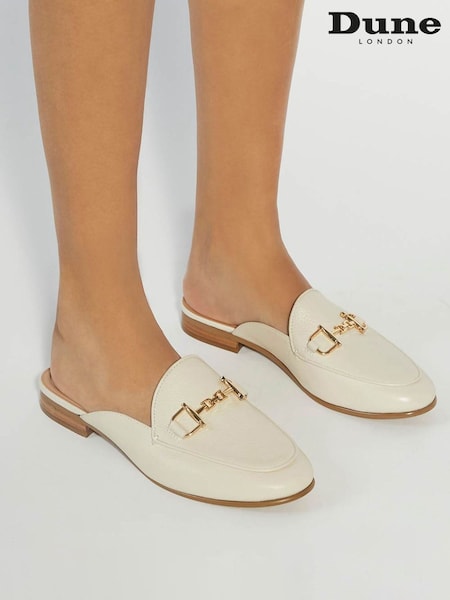 Кремовый - Dune London Glair Branded Snaffle Leather Trim Shoes (F63753) | €118