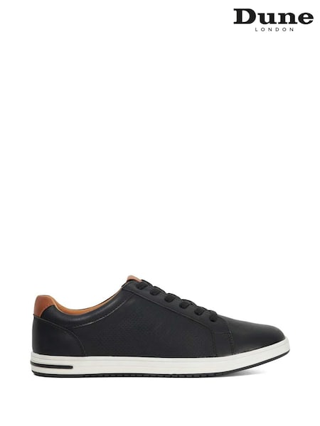 Dune London Black Wide Fit Tezzy Perf Trainers (F63779) | AZN 198