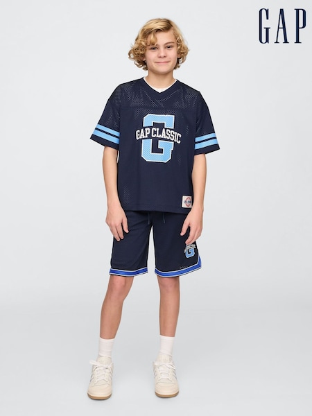 Gap Navy Blue Mesh Pull On Shorts (4-13yrs) (F63782) | €24