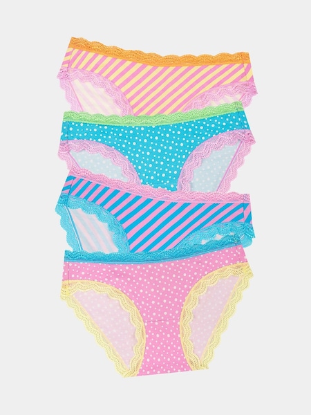 Stripe & Stare Multicolour Original  Knickers 4 Pack (F63795) | €77