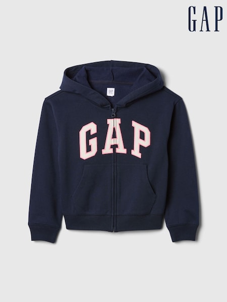 Gap Navy Blue Zip Up Logo Hoodie (4-13yrs) (F63866) | €29