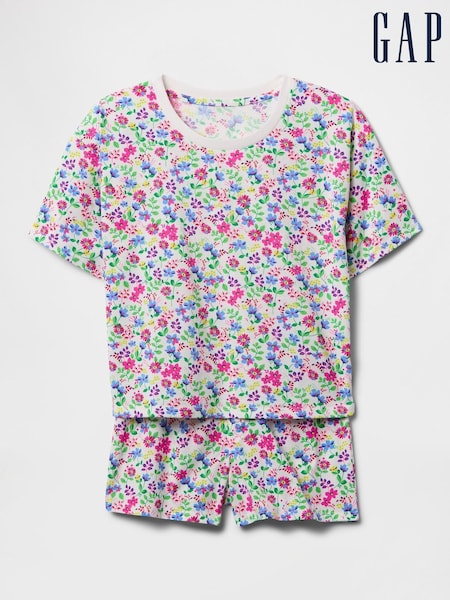 Gap White Floral Pointelle Short Pyjamas (6-13yrs) (F63871) | €36
