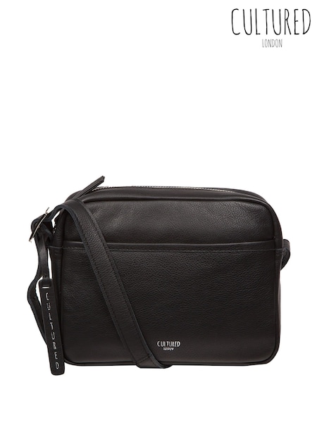 Cultured London 'Veda' Leather Cross-Body Black Bag (F63880) | 2,343 UAH