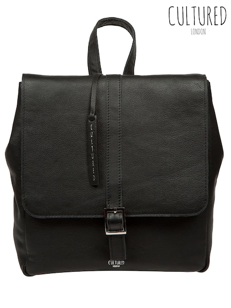 Cultured London 'danica' Leather Black Backpack (F63887) | kr1 160