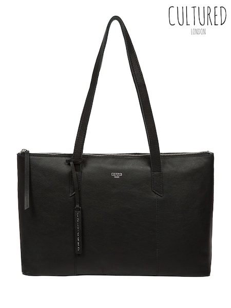 Cultured London 'marlowe' Leather Black Tote Bag (F63890) | kr1 030