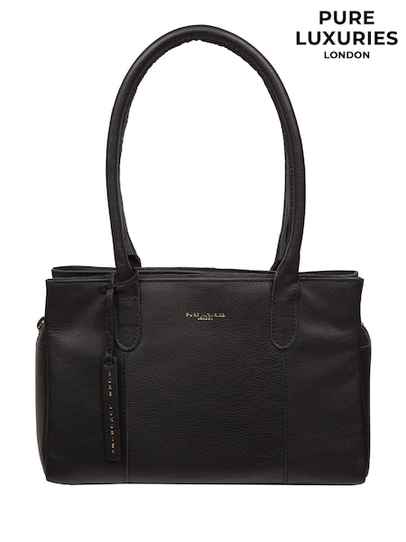 Pure Luxuries London 'Filton' Leather Black Handbag (F63891) | €62