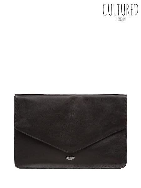 Cultured London Yara Leather Clutch Black Bag (F63892) | 1,742 UAH