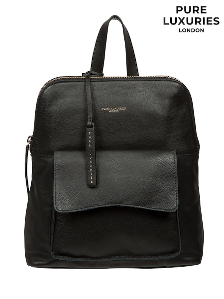 Pure Luxuries London 'Harrogate' Leather Black Backpack (F63893) | 2,944 UAH