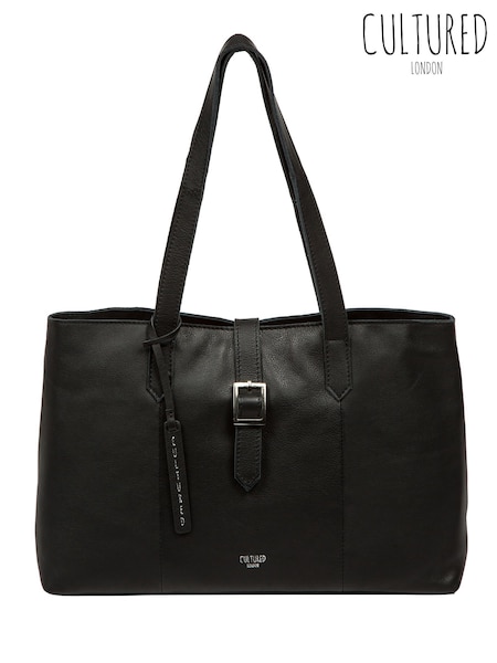 Cultured London 'noelle' Leather Black Handbag (F63908) | kr950