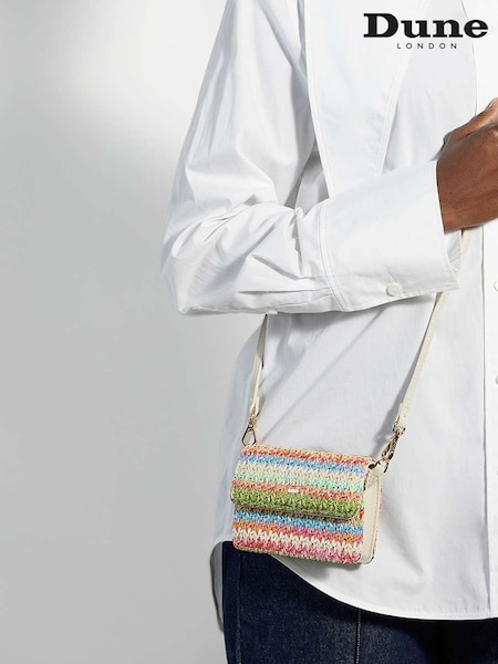 Dune London Natural Kissed Raffia Coin Purse Bag (F63917) | AZN 123