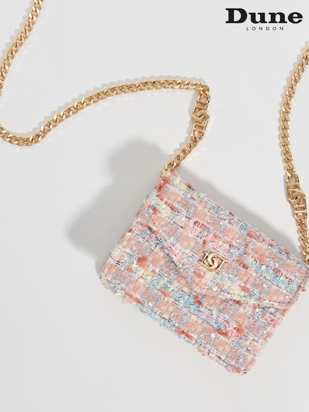 Dune London Kisses Bouclé Coin Purse With Chain (F63921) | €65