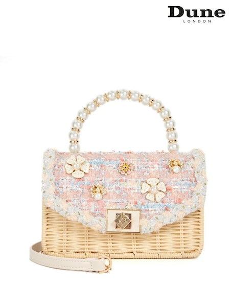 Rosa claro - Dune London Blooms Flower Bead Top Handle Bag (F63926) | 134 €