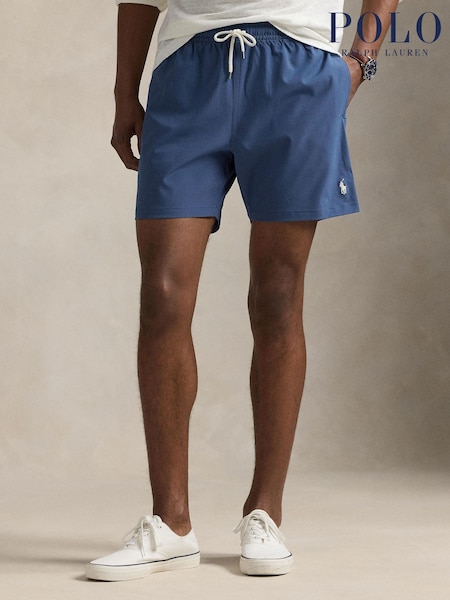 Polo Ralph Lauren Blue Traveler Mid Length Trunk Swim Shorts (F63995) | €119