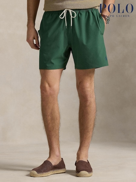 Verde - Pantaloni scurți de baie Polo Ralph Lauren Traveler de lungime medie (F63997) | 670 LEI