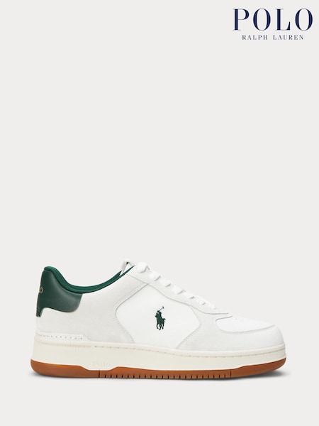 Polo Ralph Lauren White Masters Sneakers Low Top Lace Trainers (F64021) | €179